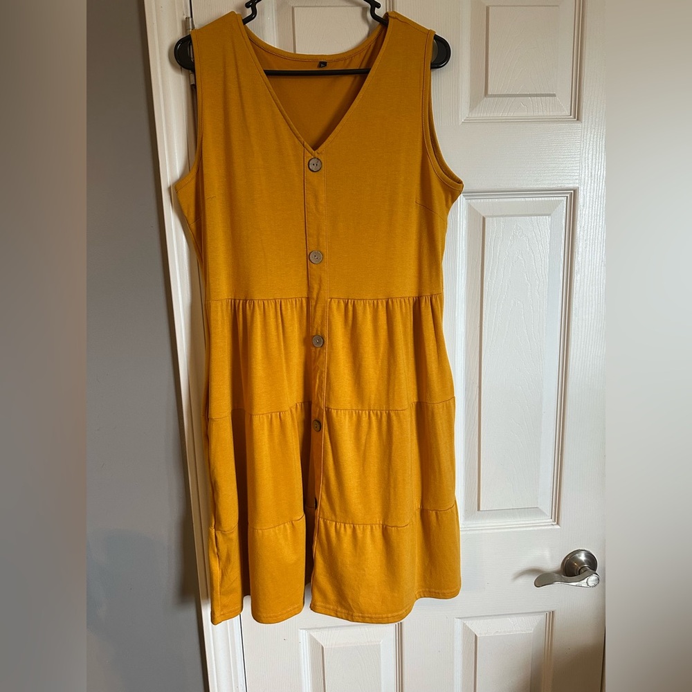 XL mustard yellow dress